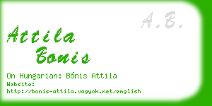 attila bonis business card